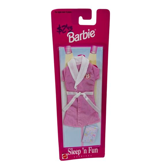 5 for $25| Barbie Sleep 'N Fun Fashion 1997 68021 Pink Robe and Diary Mattel - Picture 1 of 6